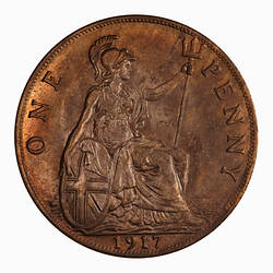 Coin - Penny, George V, Great Britain, 1917 (Reverse)