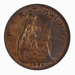 Coin - Farthing, George V, Great Britain, 1936 (Reverse)