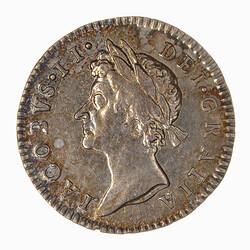 Coin - Threepence, James II, Great Britain, 1686 (Obverse)