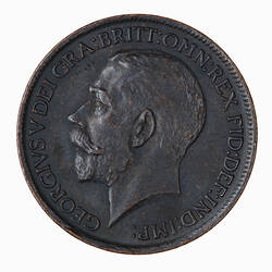 Coin - Farthing, George V, Great Britain, 1911 (Obverse)