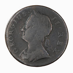 Coin - Farthing, George II, Great Britain, 1741 (Obverse)