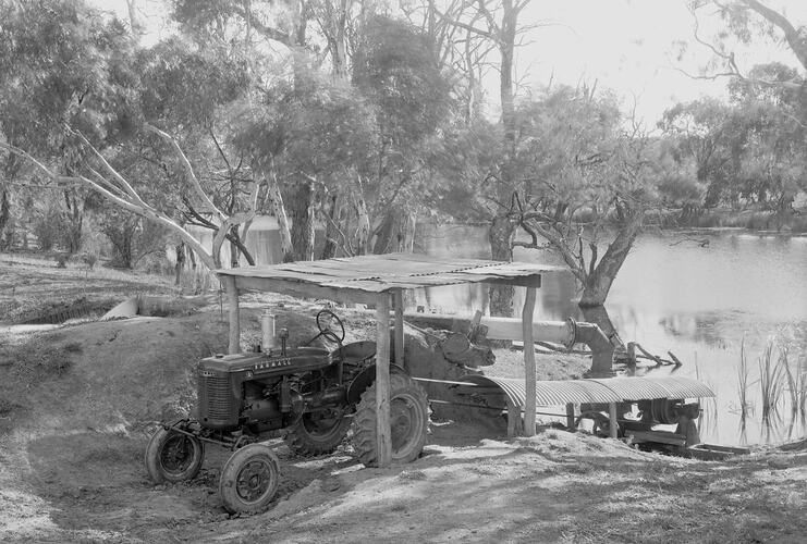 Negative International Harvester, Farmall A Tractor Pumping Water, 10