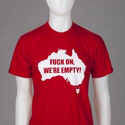 T-Shirt - 'Fuck On, We're Empty', Red, circa 2009