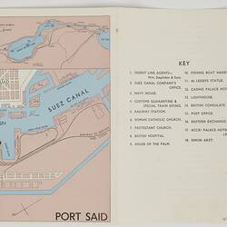 Leaflet - 'Suez Canal - Port Said', Orient Line, 1955