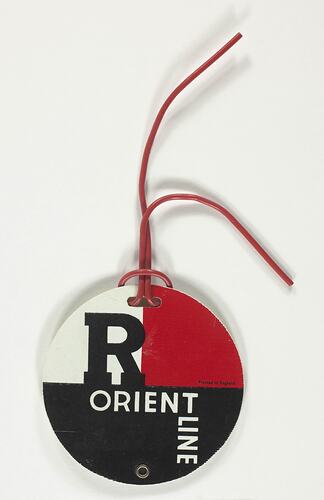 Baggage Label - Orient Line, Alphabetical