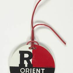Baggage Label - Orient Line, Alphabetical, circa 1950s