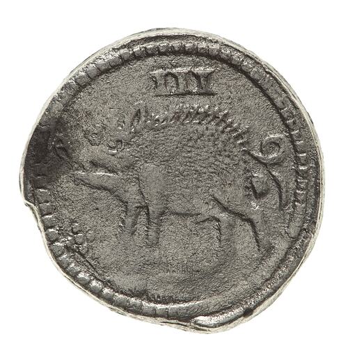 Electrotype Copy - 3 Pence, Obverse, Bermuda, 1616