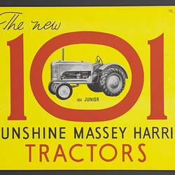 Catalogue - H.V. McKay Massey Harris, 'The New 101 Tractors', 1940