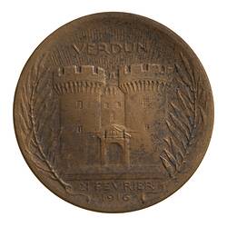 Medal - Battle of Verdun by S.E. Vernier, France, 1916