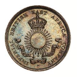 Coin - 1/2 Rupee, Mombasa, Kenya, 1890