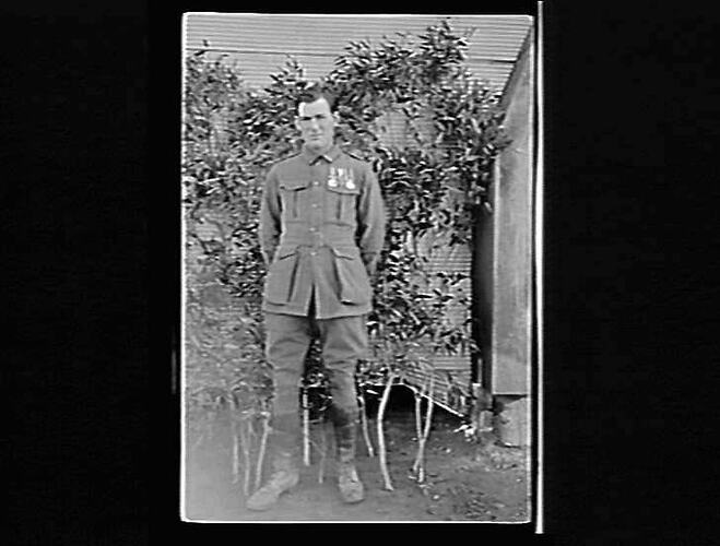 Portrait of soldier in uniform
