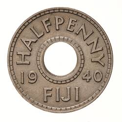 Coin - 1/2 Penny, Fiji, 1940