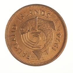 Coin - 1/2 Penny, Falkland Islands, 1974