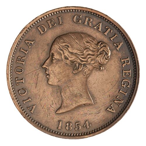 Coin - 1 Penny, New Brunswick, Canada, 1854
