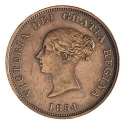 Coin - 1 Penny, New Brunswick, Canada, 1854