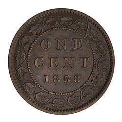 Coin - 1 Cent, Canada, 1858