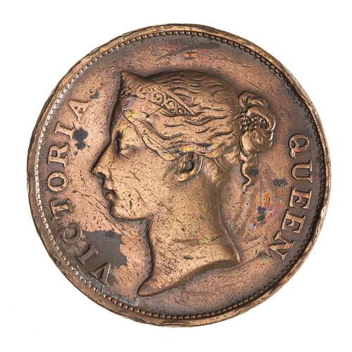Coin - 1 Cent, Straits Settlements, 1862
