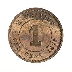 Proof Coin - 1 Cent, Mauritius, 1878