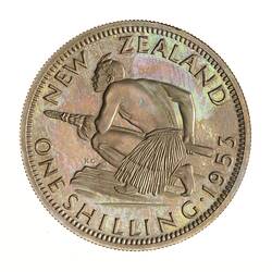 Proof Coin - 1 Shilling, New Zealand, 1953