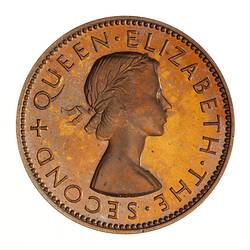 Proof Coin - 1/2 Penny, New Zealand, 1953