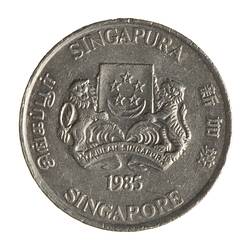 Coin - 20 Cents, Singapore, 1985