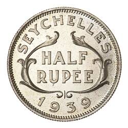 Proof Coin - 1/2 Rupee, Seychelles, 1939