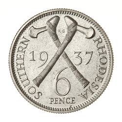 Proof Coin - 6 Pence, Southern Rhodesia, 1937