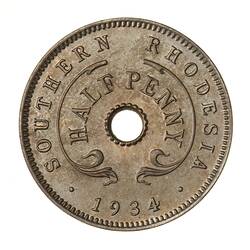 Proof Coin - 1/2 Penny, Southern Rhodesia, 1934