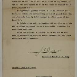 Report - Scrutiny of Votes for Ballarat Division, 31 Jul 1913