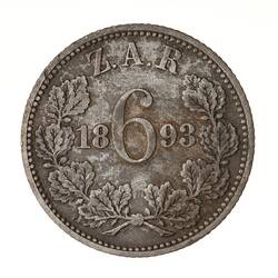 Coin - 6 Pence, South Africa, 1893
