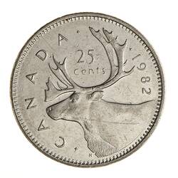 Coin - 25 Cents, Canada, 1982