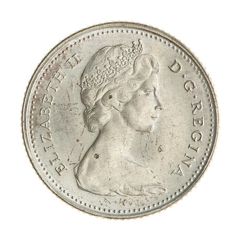 Coin - 10 Cents, Canada, 1965