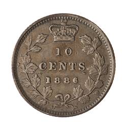 Coin - 10 Cents, Canada, 1886