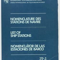 Manual - List of Ship Stations VOL II M-Z, International Telecommunication Union, 1992