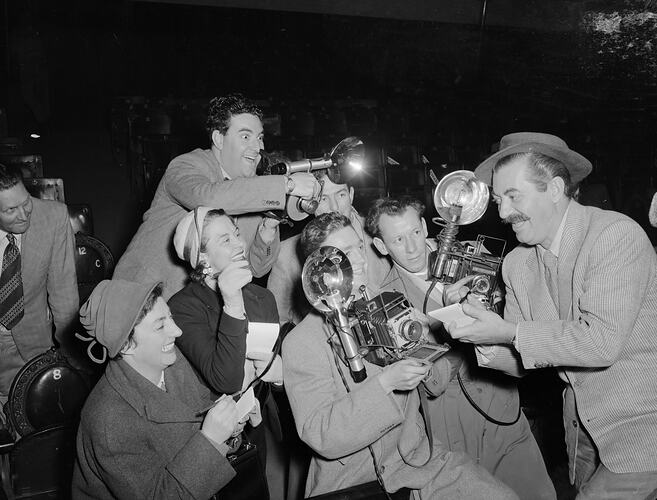 Photographers Surrounding an American Celebrity, Victoria, Jul 1954
