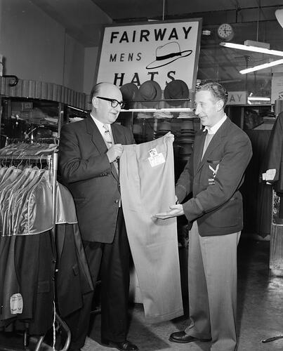 Negative - Fairway, Men's Clothing Store, Melbourne, Victoria, 1958