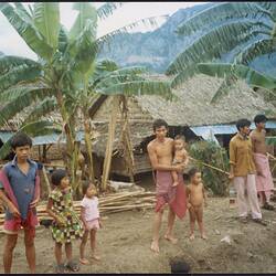 Digital Image - Men & Children, Site 8 Thai Refugee Camp, Thailand, May 1987