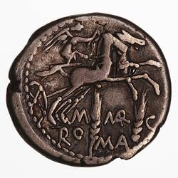 Coin - Denarius, M. Marcius, Ancient Roman Republic, 134 BC