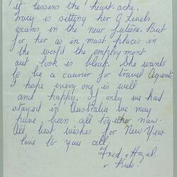Letter - To Betty & Alex Barlow from Fred and Hazel Lawson, Billingham UK, Jan 1981