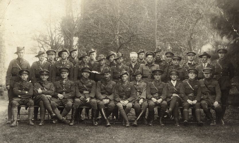 Australian Officers, 24th Battalion, A.I.F., France, World War I, circa 1918