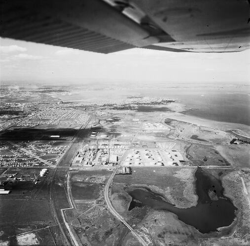 Negative - Aerial View of the Altona Oil Refinery, Victoria, 08 Sep 1964