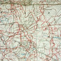 Close-up of map.