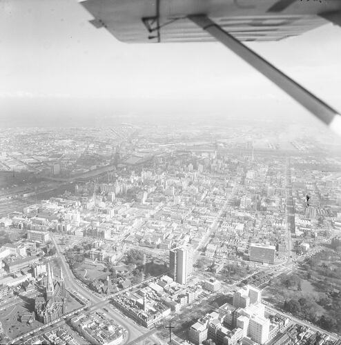 Negative - Aerial View of Melbourne, 1960