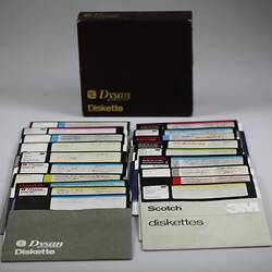 Box of Disks - Fairlight, Computer Musical Instrument (CMI), circa 1979