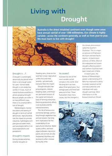 Brochure - Bureau of Meteorology, 'Living with Drought', 1997