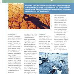 Brochure - Bureau of Meteorology, 'Living with Drought', 1997