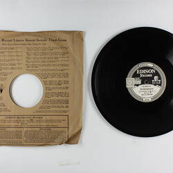 Disc Recording - Edison, Double-Sided, 'Melodie In F Transcription' & 'Humoreske', 1923-1929