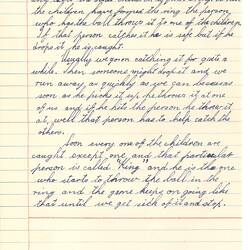 Document - Colin Sullivan, to Dorothy Howard, Description of Chasing Game 'Kingie', 24 Mar 1955