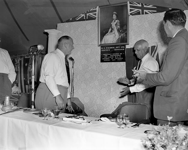 H.G. Palmer Co, Service Division Opening Ceremony, Moorabbin, Victoria, 14 Jan 1960
