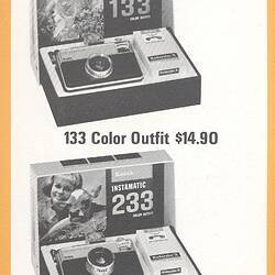 Publicity Flyer - Kodak Australasia Pty Ltd, 'Two New Kodak Instamatic Color Outfits.', 1969